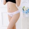 Fashion Sexy Lace Heart Pattern Bowknot Women Low Rise Brief Underwear Thong