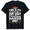 Christmas for Women Unisex Too Hot Ugly Christmas Sweaters TShirt Xmas Pajamas Family Novelty Gifts Holiday Clothes Y2k Saying Tee