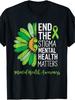 Men'S Retro Mental Health Awareness T-Shirt End The Stigma Brain Illness 180G Lightweight Pure Fabric with Digital Heat