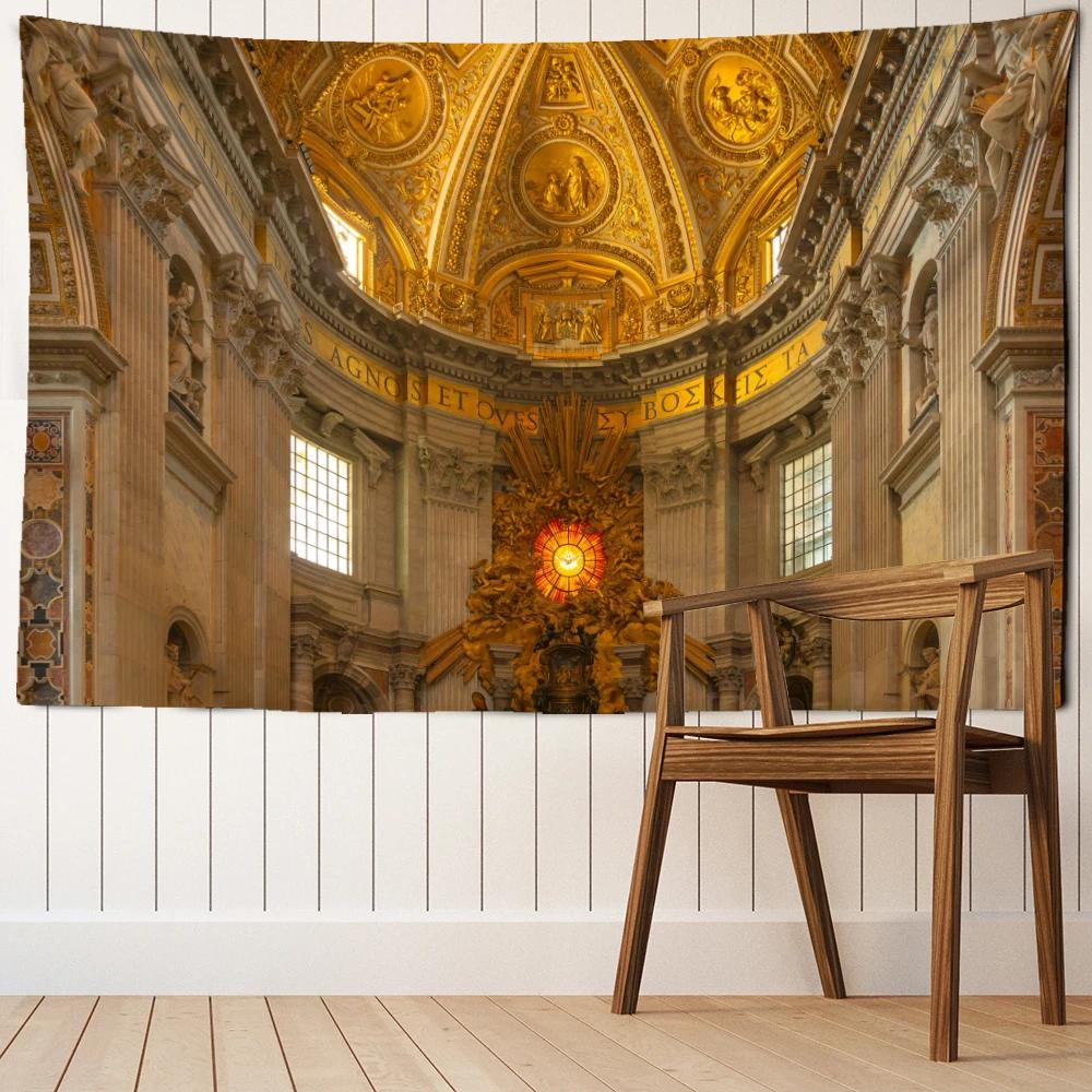 European Faith Christianity Classical God Jesus Christ Tapestry Wall Hanging Blanket Home Decoration Christian Products