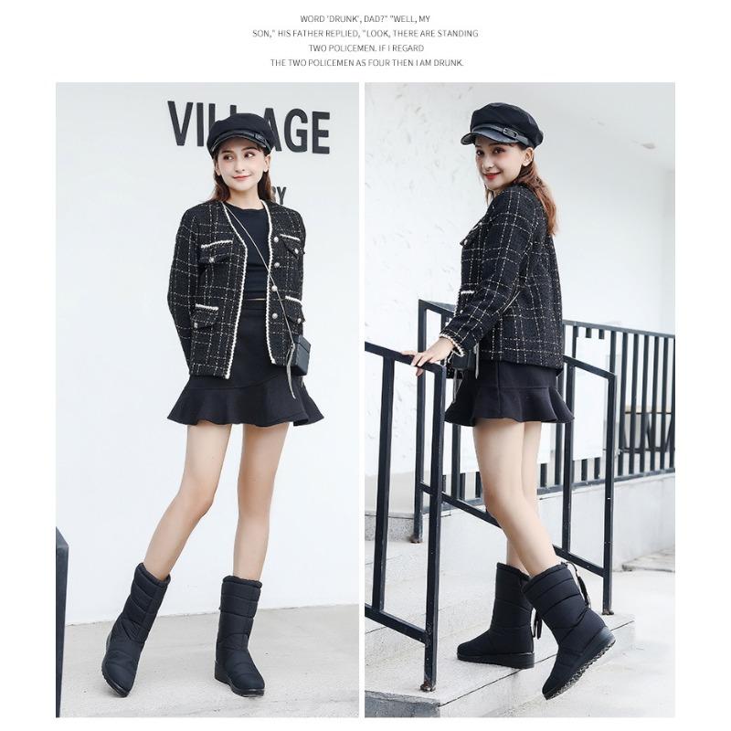 2025 Winter Women's Waterproof Canvas Snow Boots with Cuffs Waterproof & Warm Casual Women's Shoes Plus Size