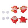 4pcs Resin Wealth CAI Shen Figurine 3D Craft Computer Decor Car Dashboard Ornament for Office Desk Chinese New Year