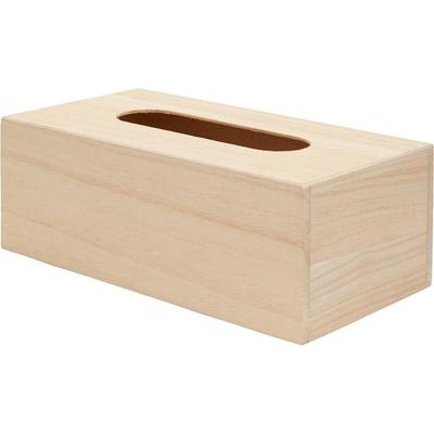 Taschentuchspender - ARTEMIO - Holz - 25x13x9 cm - Personalisierbar - Braun