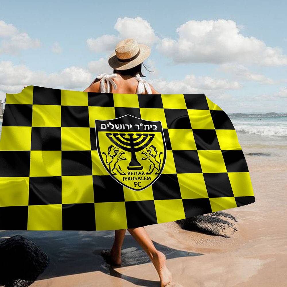 B-Beitar J-Jerusalem F-Fc Microfiber Printed Beach Towel Mountain Climbing Yoga Beach Swimming Running Absorbent Soft Towel
