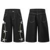 2026 Vintage Star Print Wide-Leg Denim Pants – Trendy High Street Style for Men and Women