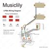 Musiclily Pro Pre-Wired 3-Way Toggle Switch with Braided Metal Wire, Soldered, Nickel for LP Les Paul Electric Guitars