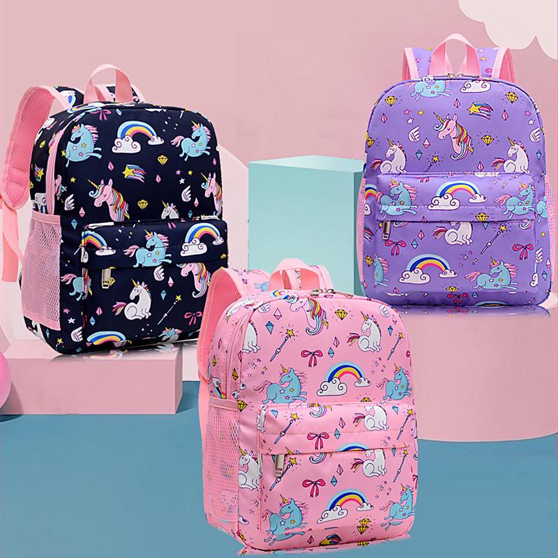 Stylish Unicorn Themed School Backpack For Children With Floral Patterns And Comfort
