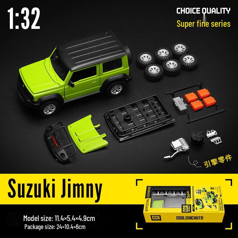 

Caipo 67135 В коробке 1/32 Модель игрушки модифицированного автомобиля Suzuki Jimny со сменными деталями для детей