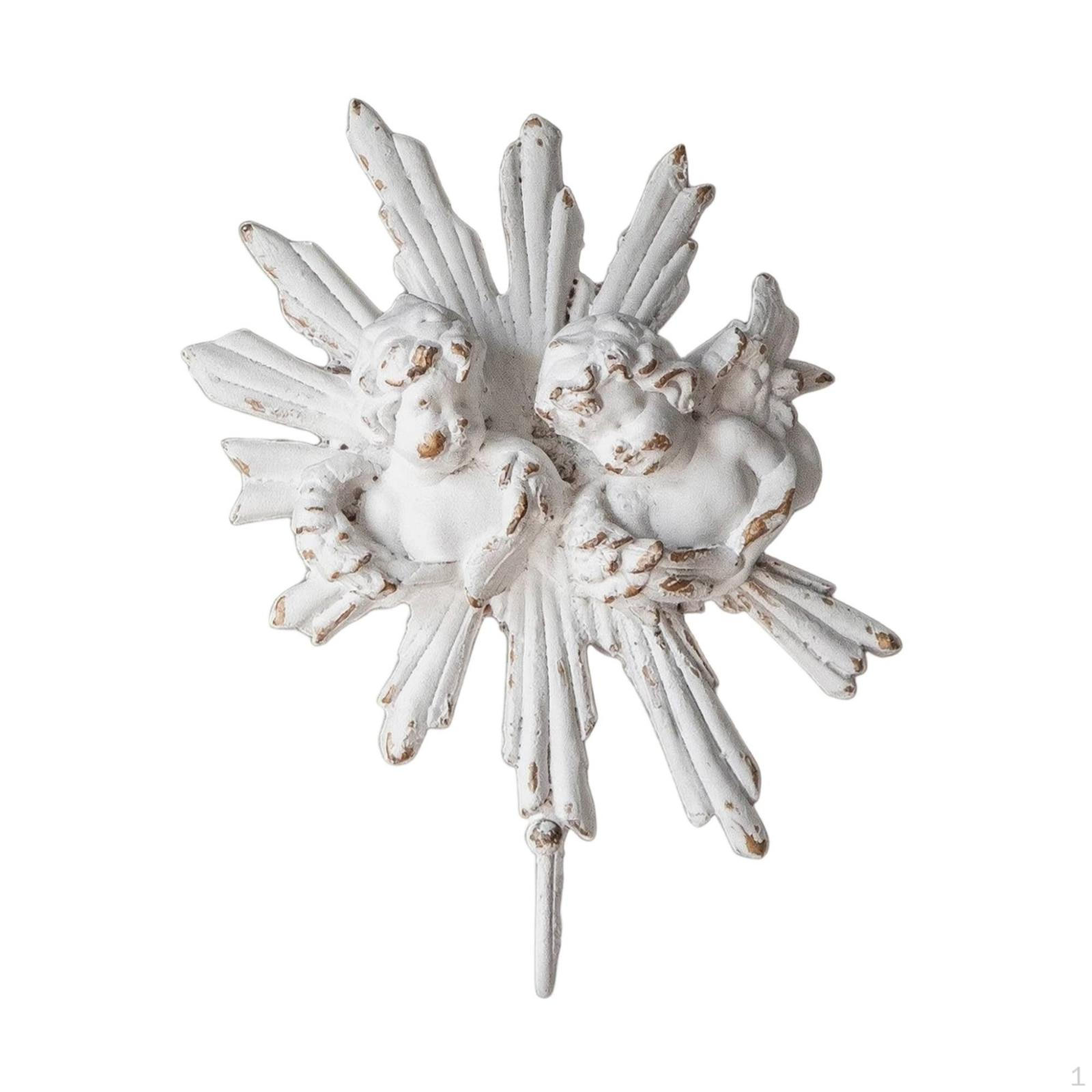 Angel Wall Hook Ornate Cherub Vintage Plaque for Entryway, Bedroom, Hallway Mbk007