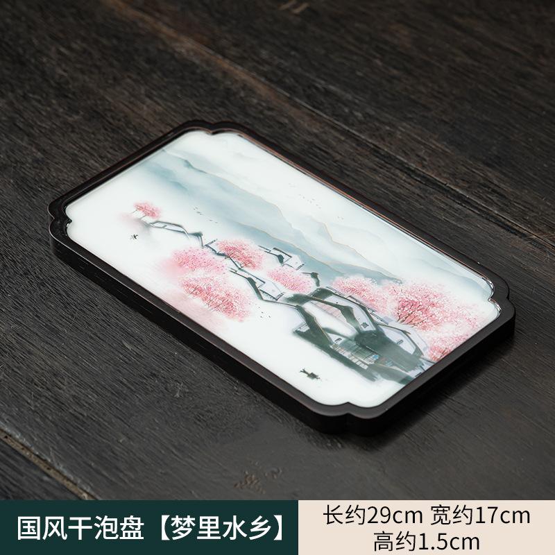 Chinese Style Tea Tray Natural Bamboo Dry Bubble Tea Table Home Kung Fu Tea Set Bamboo Tray