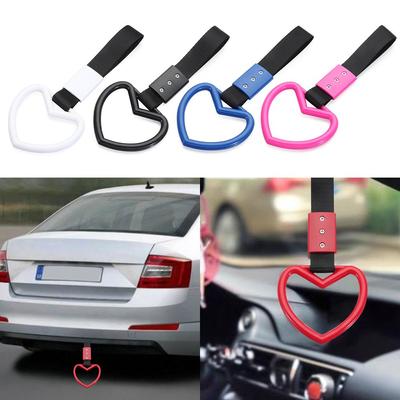 Drift Subway Bus Handle Charm Tow Ring Car Accessory Heart Shape Strap Handle Strap