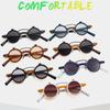 Popular Vintage Steampunk Flip Up Sunglasses Retro Rivets Small Round Sun Glasses Double-Layer Flip Lens Uv400 Punk Eyeglasses