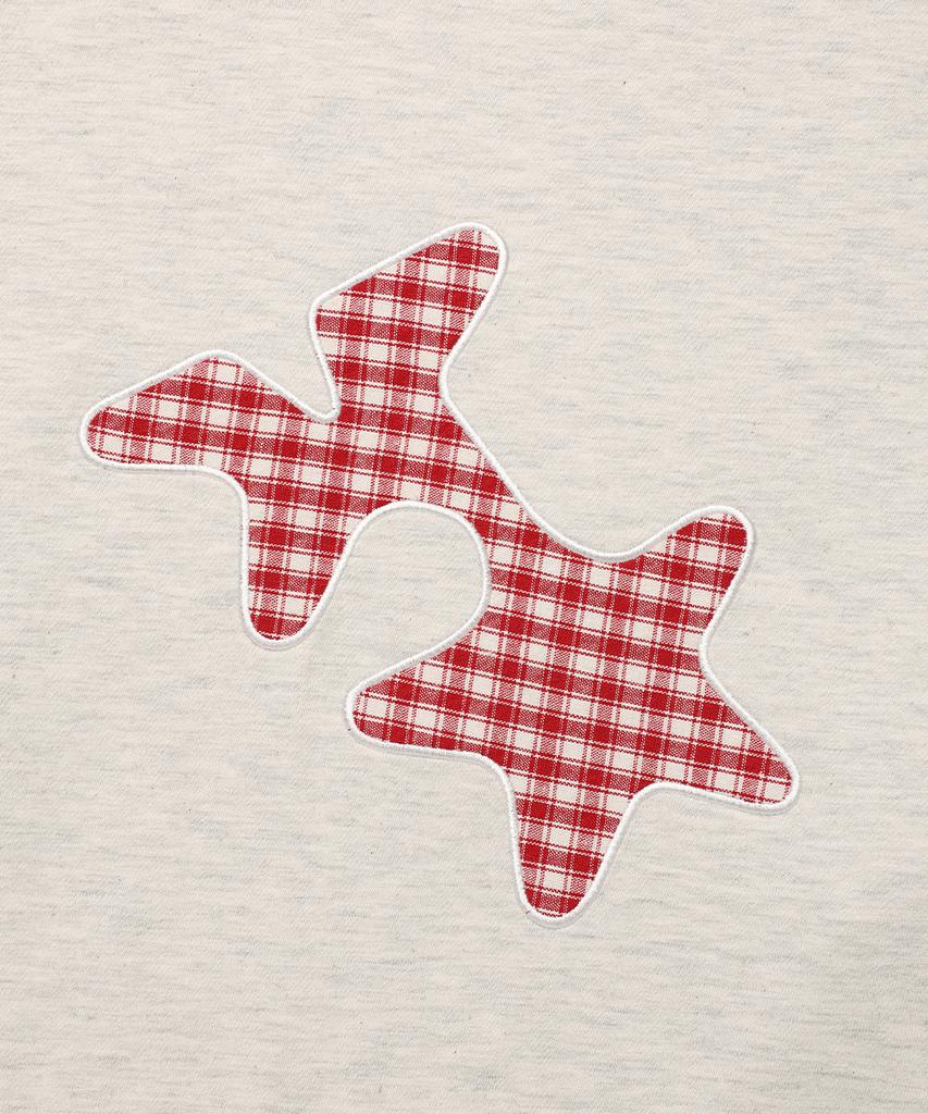 Cabisi Check Twin Star Layered Ls Tee Oatmeal(Cv2Ffut578A)
