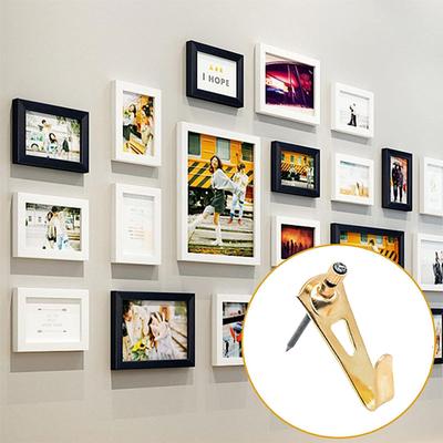 Professionelles Bilderaufhänger-Set, Kunstaufhänger, Gepolstert, Messing, Wiederverwendbare Bilderhaken, Gold, Mehrere Spezifikationen zur Auswahl
