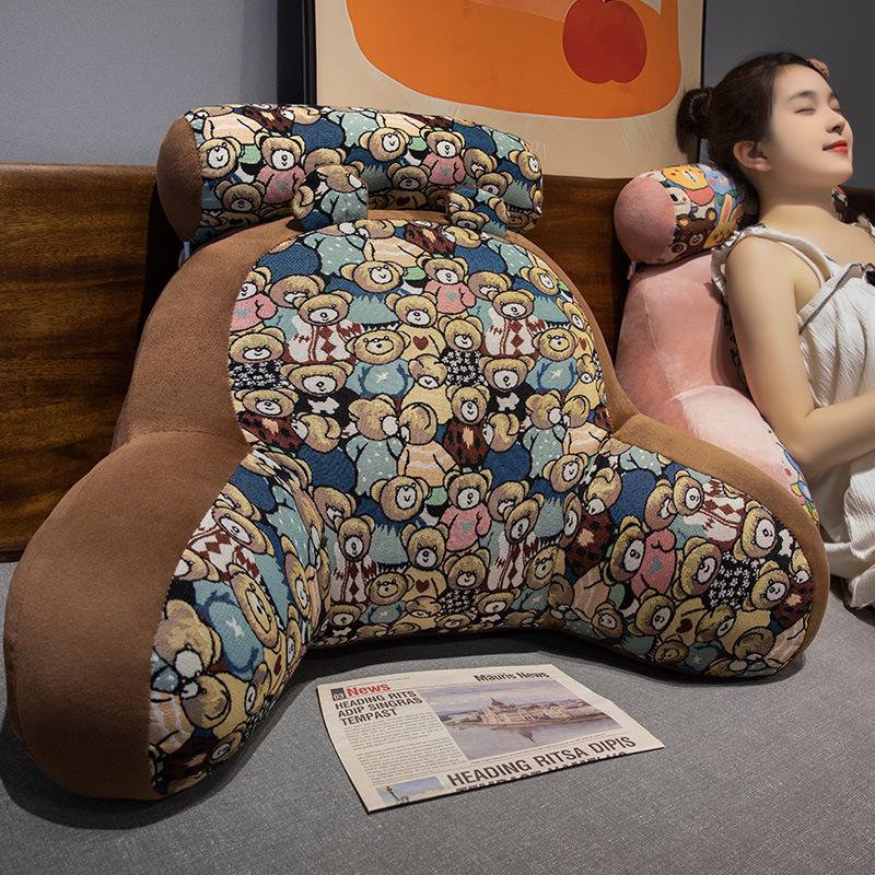 Kreslený bedrový vankúš - Veľký mäkký vankúš na opierku chrbta do postele a na pohovku