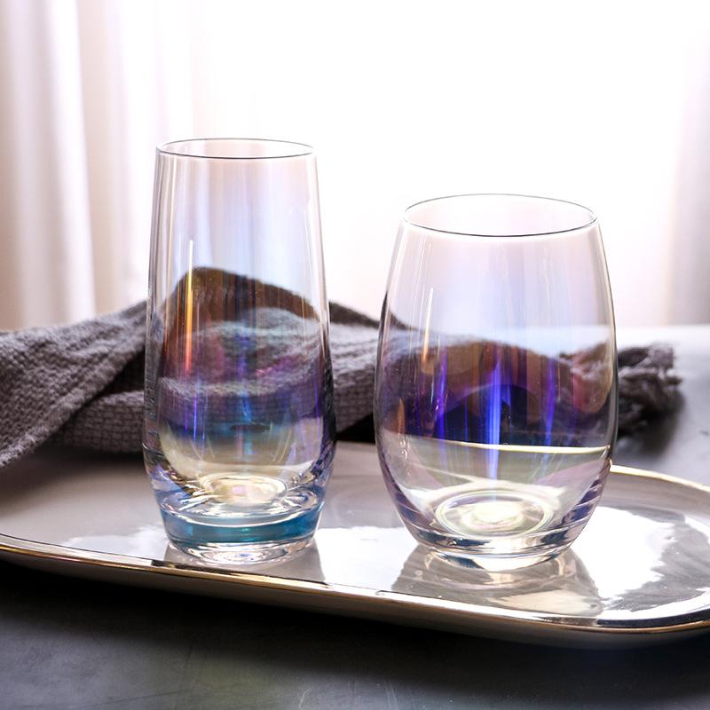 Elegant Drink Glasses Juice Drinking Glass Colored Handmade Cocktail Glass Modern and Vintage Glassware