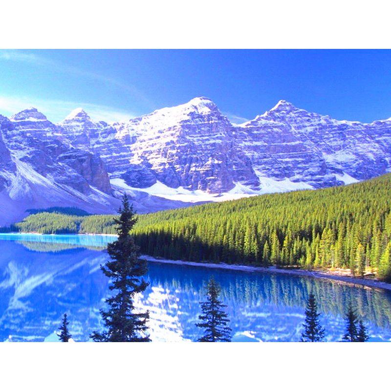 5D-Diamantgemälde, Neuankömmlinge, Schnee, Berg, See, Landschaft, voller Diamant, Mosaik, Landschaft, Handarbeit, Heimdekoration