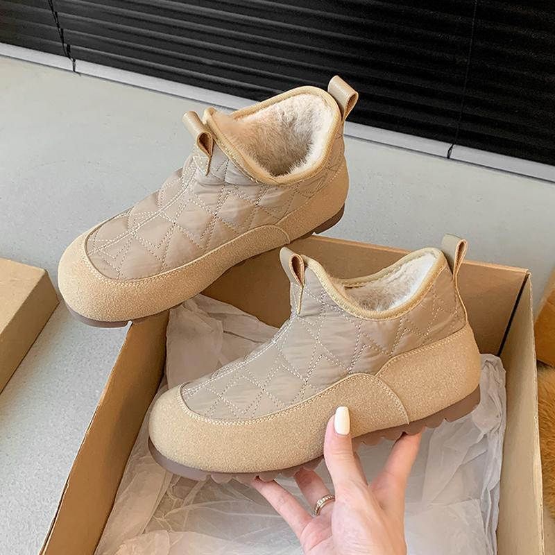 Winter high-top cotton shoes beef tendon sole velvet cloth shoes snow shoes medium shoes