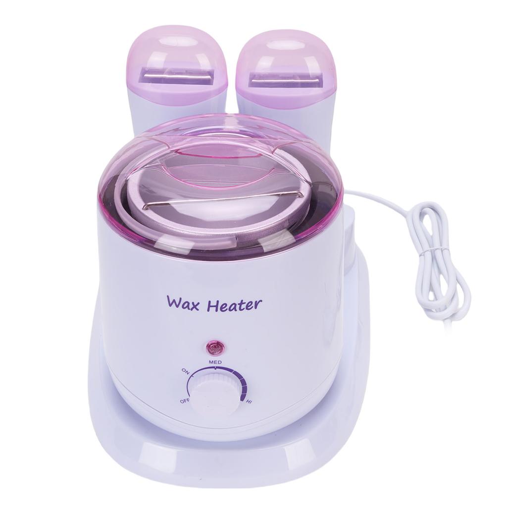 3 In 1 Wax Heater Anti Scald Roll On Wax Warmer with Double Cartridges 180W for Home Use