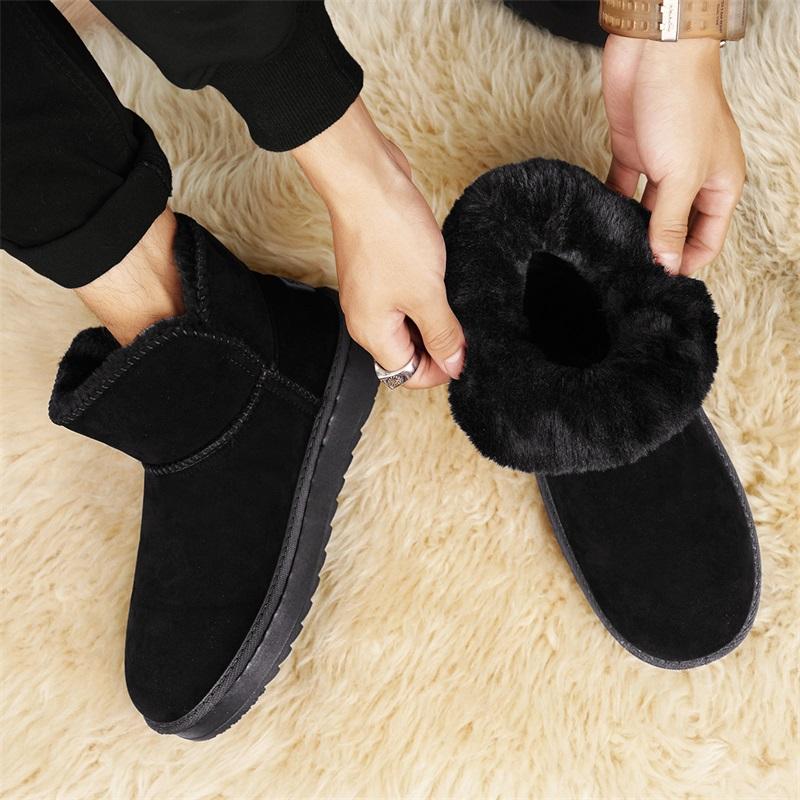 TUINANLE Protiskluzové Hrubé Plyšové Sněhule Dámské Platforma Kožešina Zimní Boty Pánské Nazouvací Teplé Bavlnou Polstrované Boty Dámské