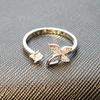 Korean 925 Sterling Silver Butterfly Zircon Ring for Women: Elegant, Simple, Open Design