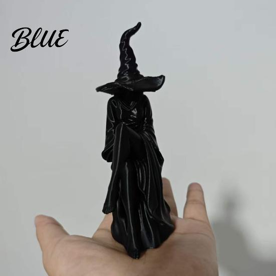 Modern Minimalist Window Display 3D Printed Faceless Witch Figurine Gothic Sculpture Creative Holiday Party Gifts Desktop Ornament for Halloween