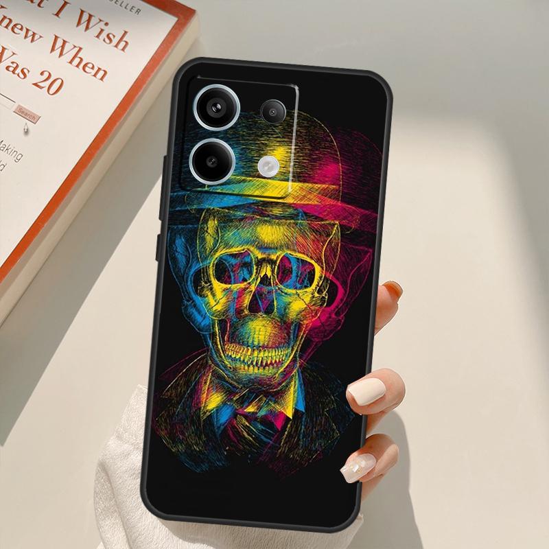Funny Skull Funda For Xiaomi Redmi Note 13 14 9 10 12 11 15 Pro Plus Case For Redmi 15 C 12C 13C 14C 10C