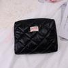 Wide Open Quilted Makeup Bag Large Capacity Zipper Handle Travel Toiletry Cosmetic Bag Ladies Makeup Storage Bags