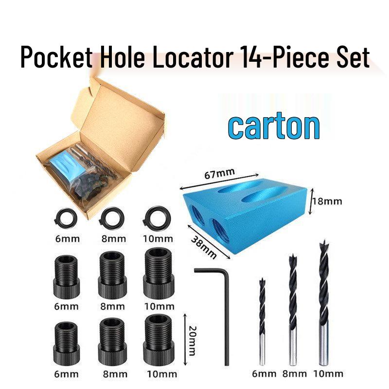 15° Blue Pocket Hole Woodworking Locator and Puncher