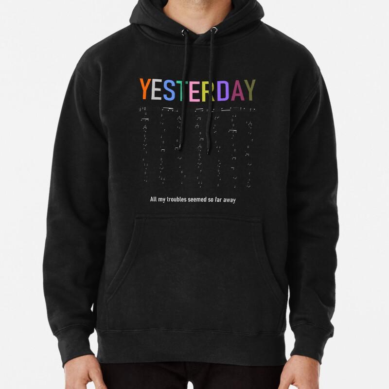 

Цветной пуловер с капюшоном «Yesterday The Beatles»