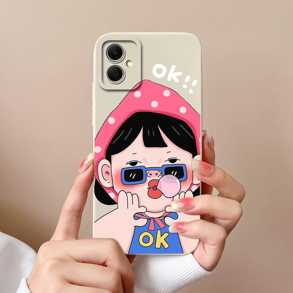 For Samsung Galaxy A05 A05S Case Cute Design Full Protection Funda For Samsung A 05 Soft Liquid Silicone Phone Back Cover Coque
