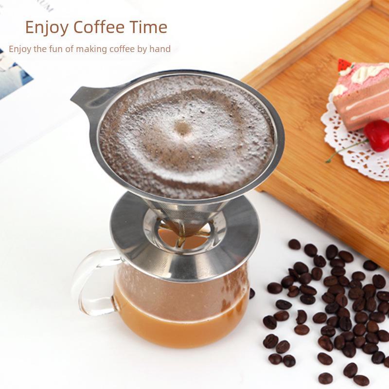 304 Stainless Steel Reusable Coffee and Tea Drip Filter Funnel
