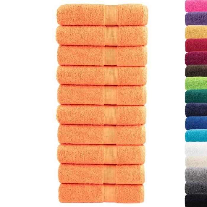 VidaXL Serviettes de Douche de Qualité Supérieure 10 pcs, Draps de Bain, Serviettes d'Invité, Serviettes de Salle de Bain 137382