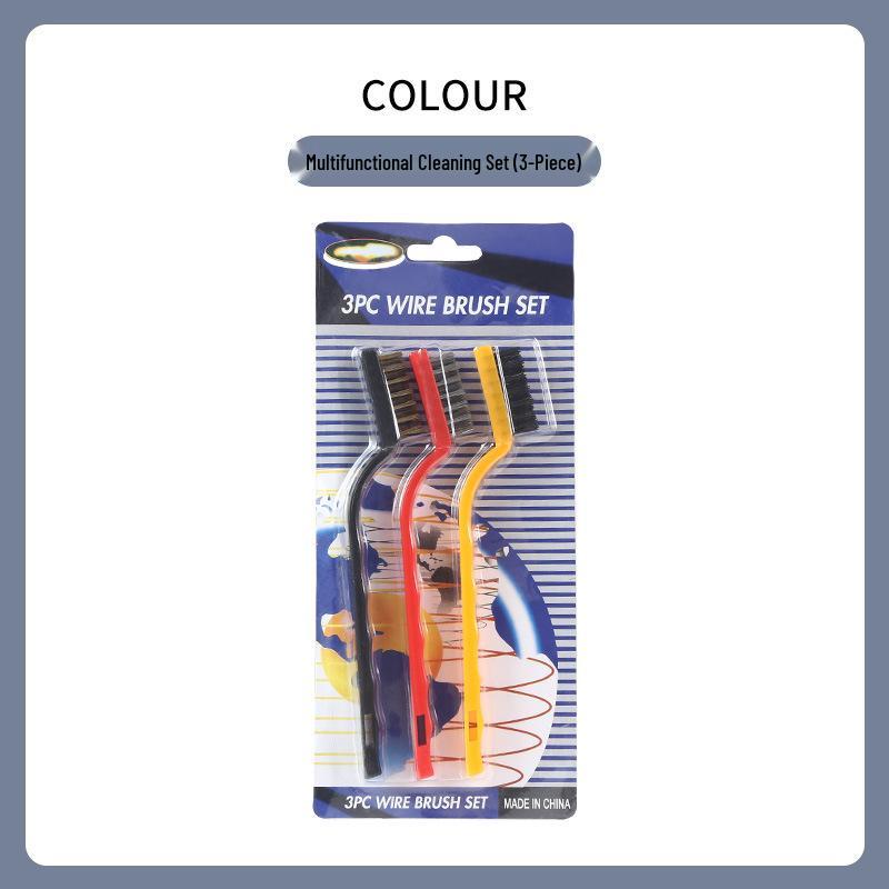 10-Piece Kitchen Cleaning Set: Spatula, Steel Wire Brush, Crevice Brush, Multifunctional Tool, Spring Cleaning Brush, and Pot Brush.