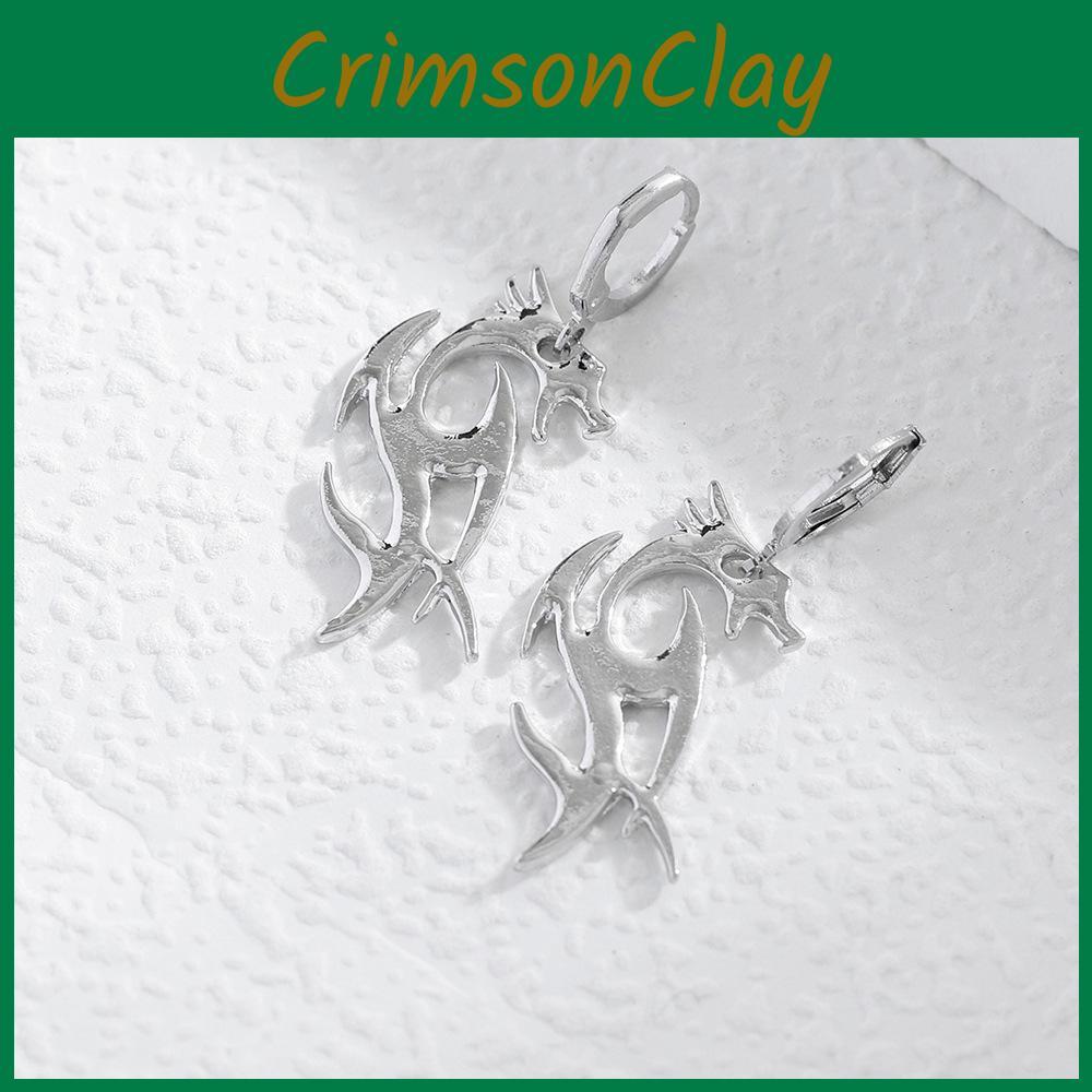 Dragon Alloy Contemporary Earrings For Women Fashion Street Style