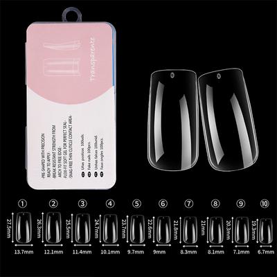 100Pcs/Box Nails No Polishing Press On False Nails Polishing-Free Nail Patch High Transparent Soft Gel Nail Tips For Extension