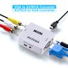 Convertor VGA la AV Convertor VGA la RCA AV la VGA Adaptor RCA cu cablu audio de 3,5 mm pentru TV Box PC 1080P Convertor CVBS la VGA