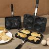Taiyaki Fischform Waffelmaker Aluminiumlegierung Doppelseitig Unbeschichtet 6-Kammer-Formpfanne für Snacks Kuchen Antihaftbeschichtete Oberfläche