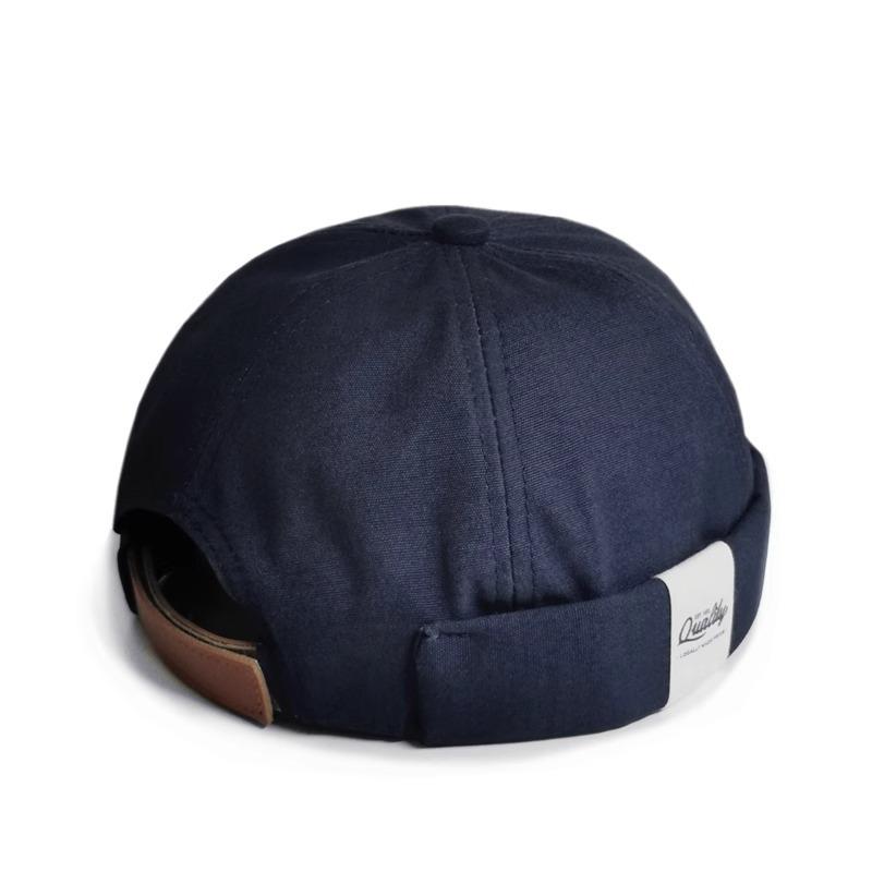 Retro Landlord Hat Summer Thin Brimless Melon Leather Hat Female Couple Hip hop Landlord Hat Cold Hat