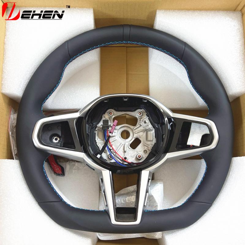AZHKP1 Upgraded Leather Car Steering Wheel For BMW 3 4 5 Series G01 G02 G05 G20  G80 G82 G22  G26 G30 G32 G87 F90 F95 Car Accessories