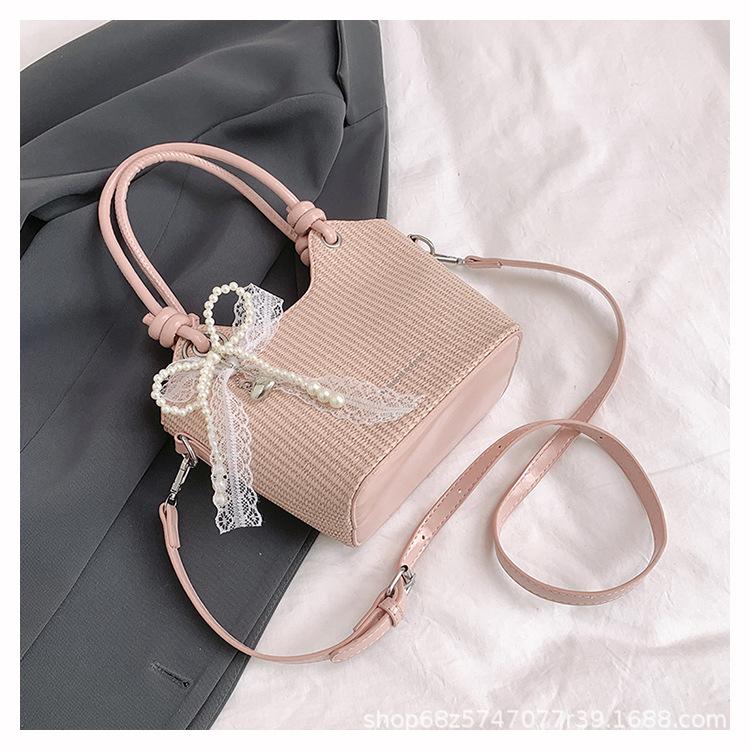 Summer Small Bag Women's 2025 New Versatile Shoulder Crossbody Bag Premium Sense Foreign Style Super Fire Portable Bucket Bag