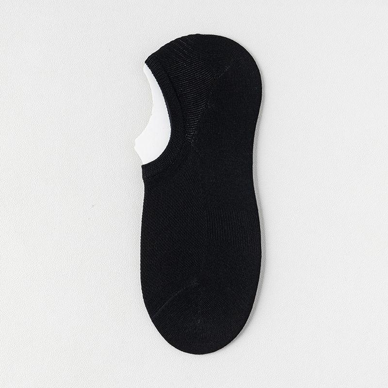 Men's Summer Pure Cotton Deodorant Wicking Mesh Boneless Invisible Heel Socks