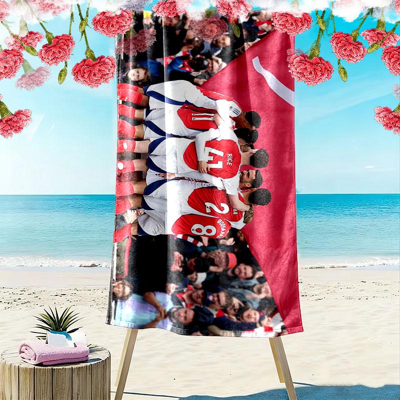 Arsenal Players Print Beach Towel, Large Soft Quick Dry Towel for Beach Camping Swimming