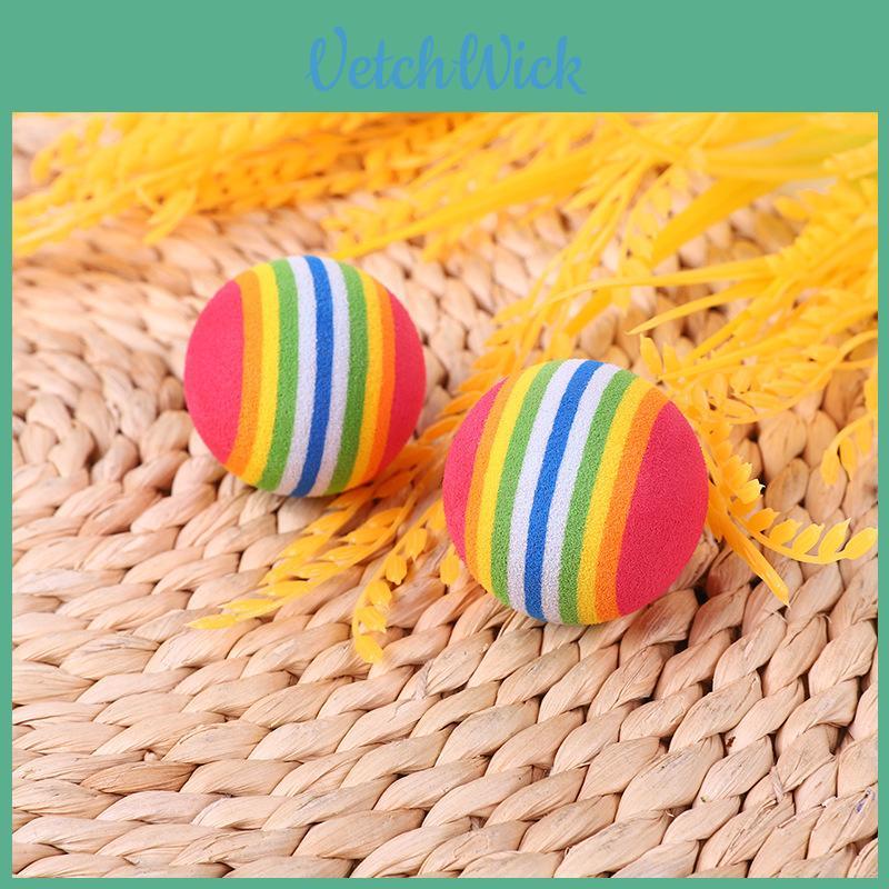 Large Rainbow Ball Cat Toy Durable Rubber Toy For Interactive Fun Premium Pet Toy