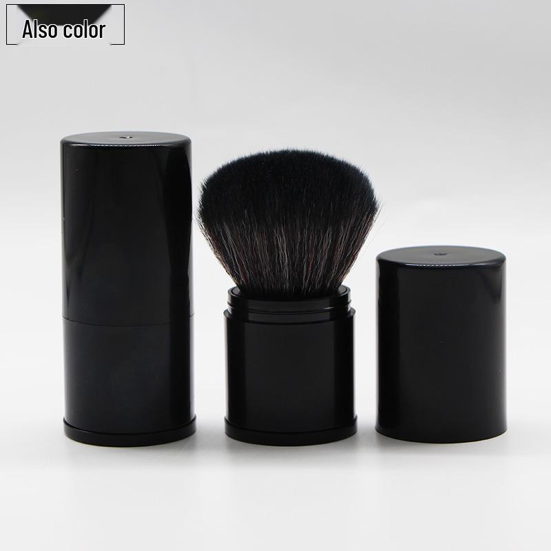 Portable Retractable Makeup Brush with Lid - Large Powder Blush Brush