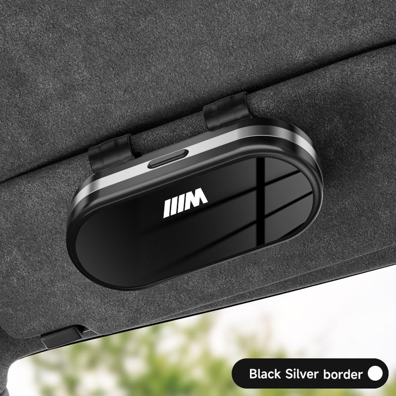 Car Sun Visor Eyewear Case Sunglasses Box For BMW F40 F10 E90 F20 E46 E60 E70 E39 E36 E87 G26 Car Interior Accessories keychain EB1