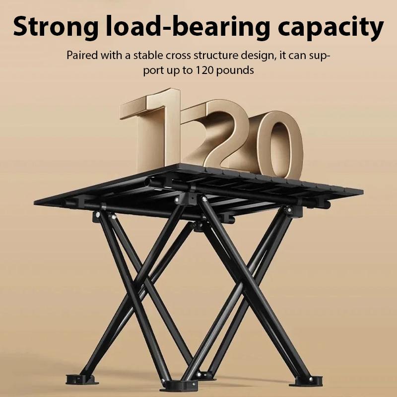 Outdoor Portable Folding Ultralight Carbon Steel Table Picnic Camping Barbecue Desk for Garden Party Family Trips