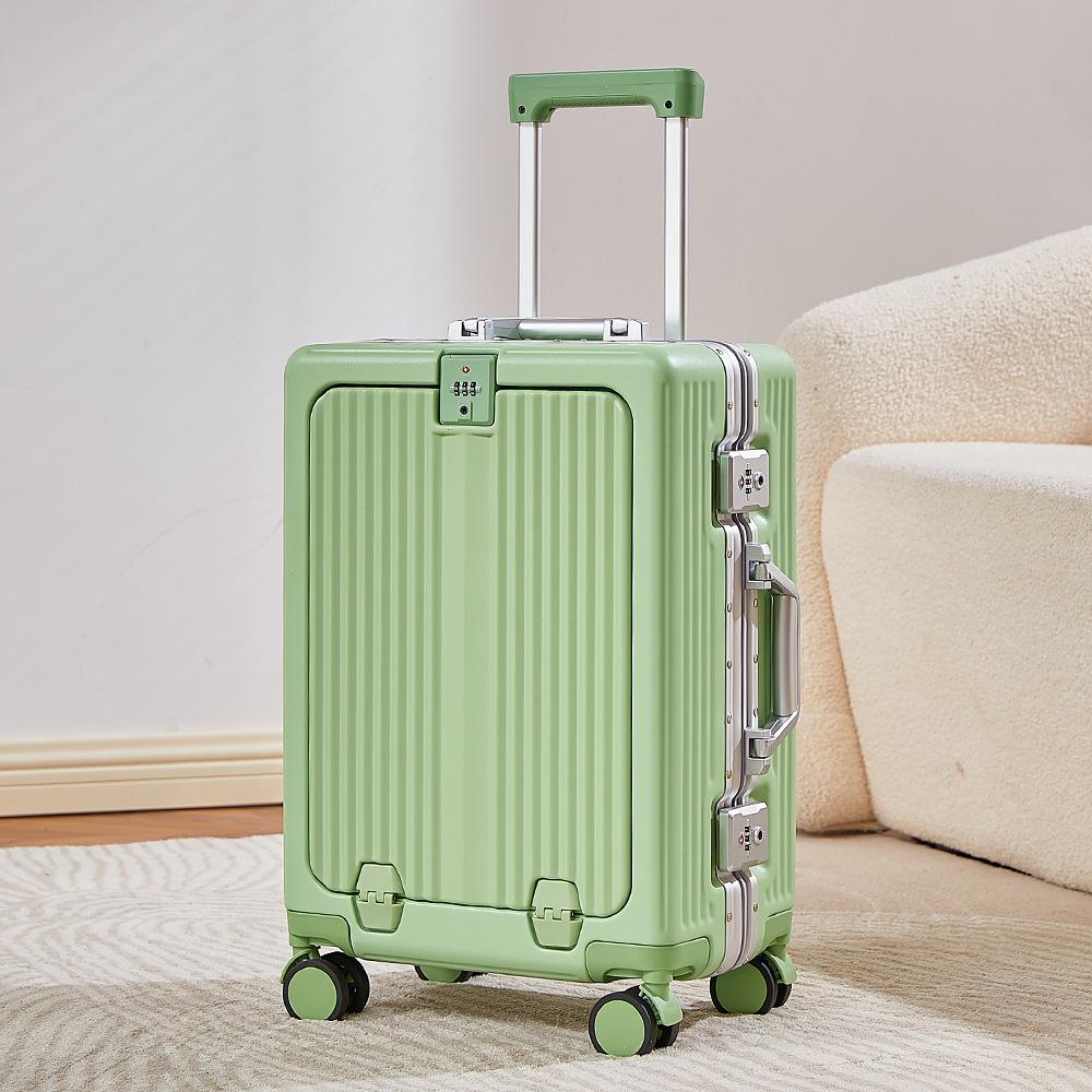 Yongsheng 20" Cabin Suitcase with Universal Wheels, Anti-Fall, 24" Optional, Front-Opening Trolley Case, Secure Lock.