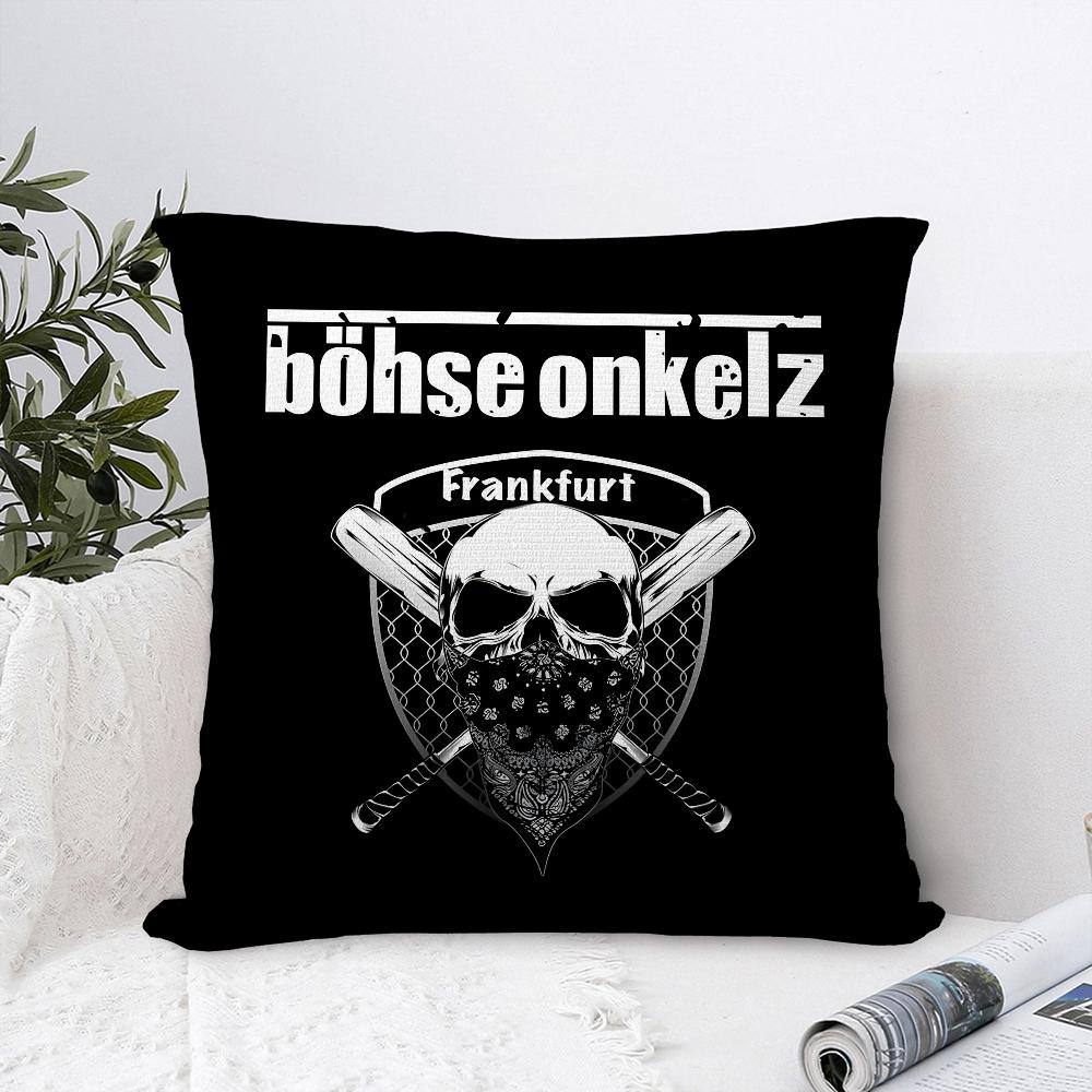 B-Bohse O-Onkelz Rock Pillow Case Sofa Decorative Home Double-sided Printing Short Plush Cushion Cover Throw Pillow Cover Gifts