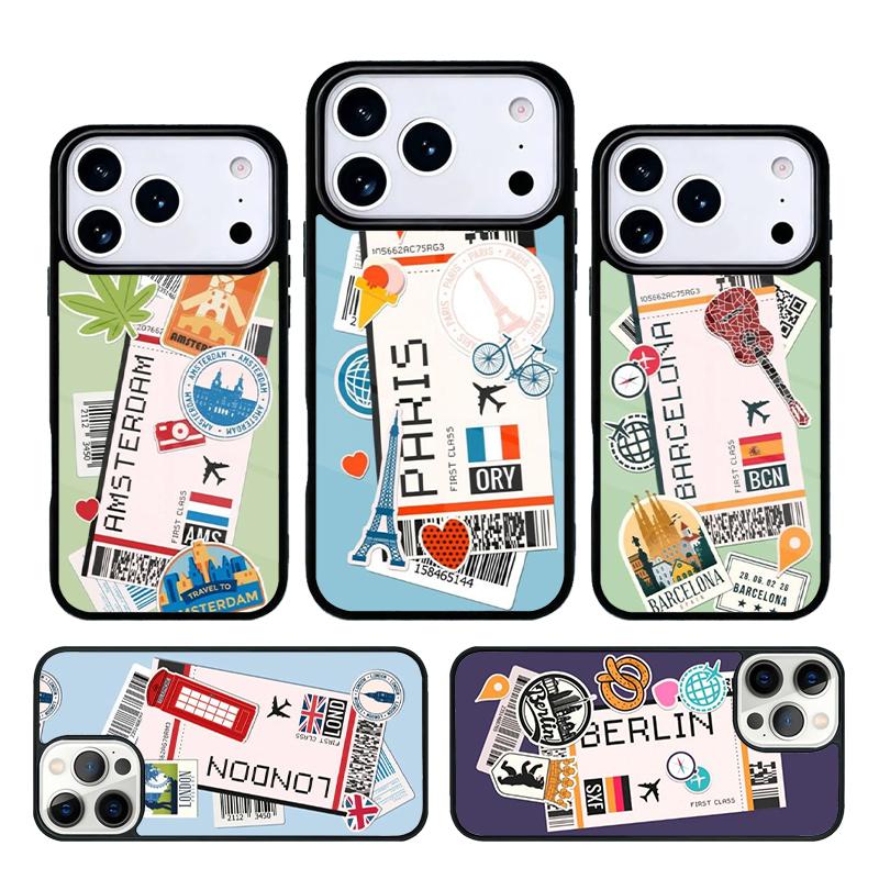 BOARDING PASS Phone Case Cover for IPhone 11 12 13 14 15 16e 17 Pro Max Coque for IPhone 17 Air
